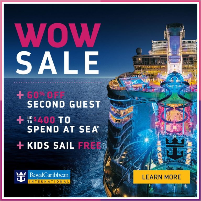 WOW sale Royal Caribbean International from Aurora Cruises and Travel