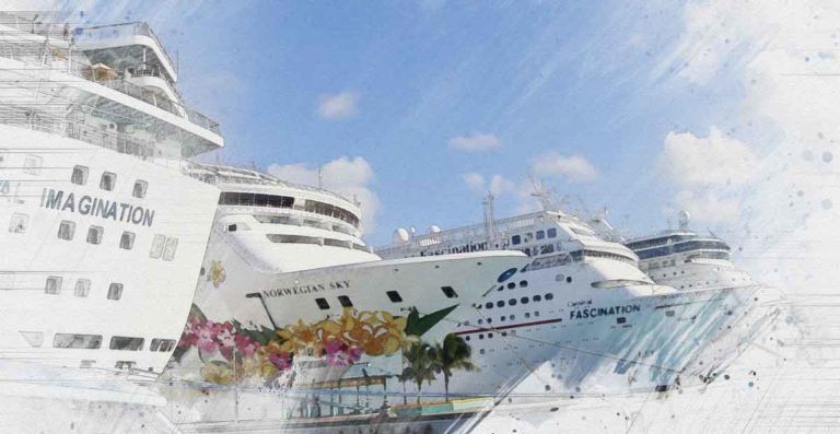 cruise ships in Bahamas port Nassau