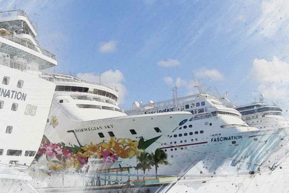 cruise ships in Bahamas port Nassau