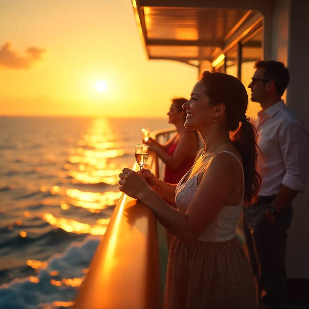 Cruise travelers celebrating at a party arranged with help from a travel advisor